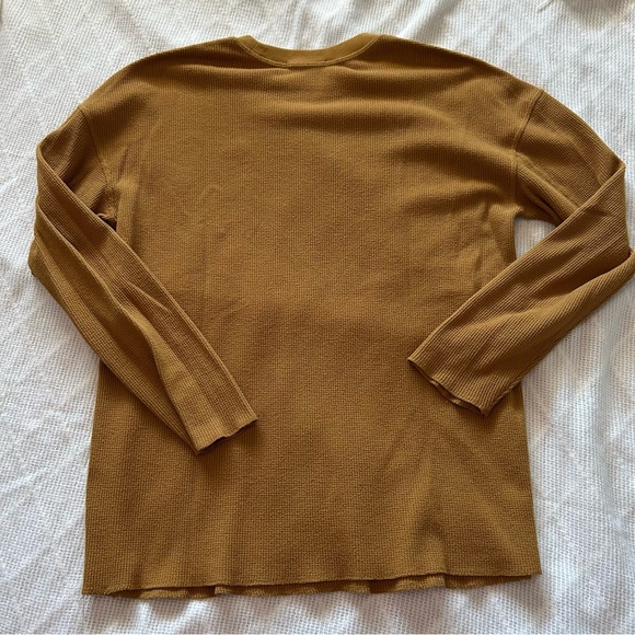 Vans XS Waffle Knit Long Sleeve‎ Top Shirt Brown Skater Casual - Picture 8 of 8